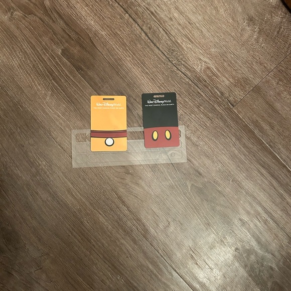 Disney Accessories - Disney NWOT Orange and Black Luggage Tag Duo